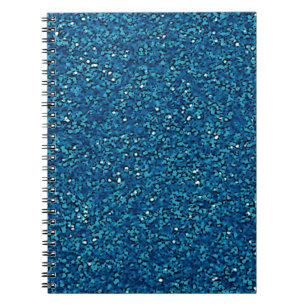 Cuaderno Purpurina brillante azul brillante