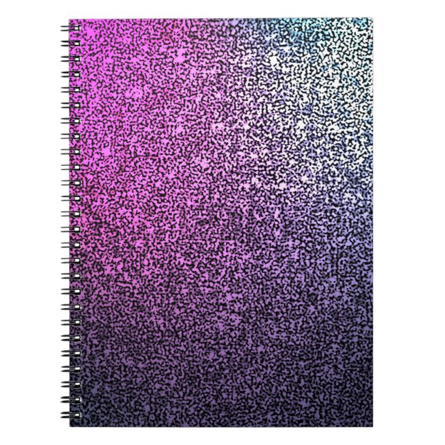 Cuaderno Purpurina brillante rosa morado (Frente)