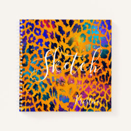 Cuaderno Purpurina colorida Impresión animal con un cuadern