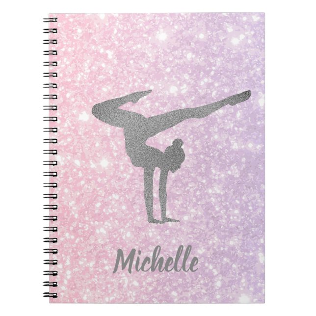 Cuaderno Purpurina colorido de gimnasia (Frente)