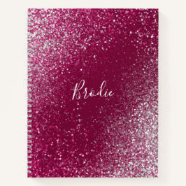 Cuaderno Purpurina de Borgoña y Plata