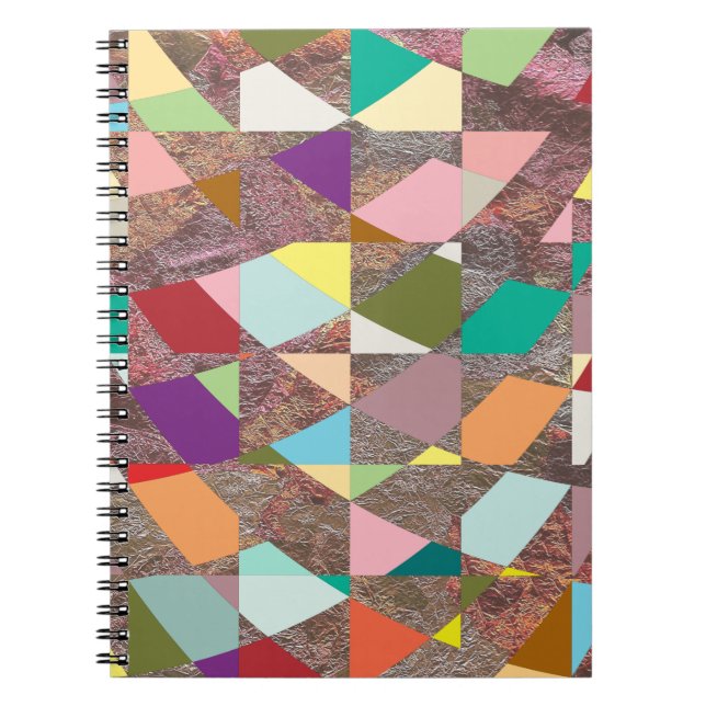 Cuaderno Purpurina de colores abstractos (Frente)