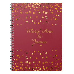 Cuaderno Purpurina de Confetti dorado Relieve metalizado Fa