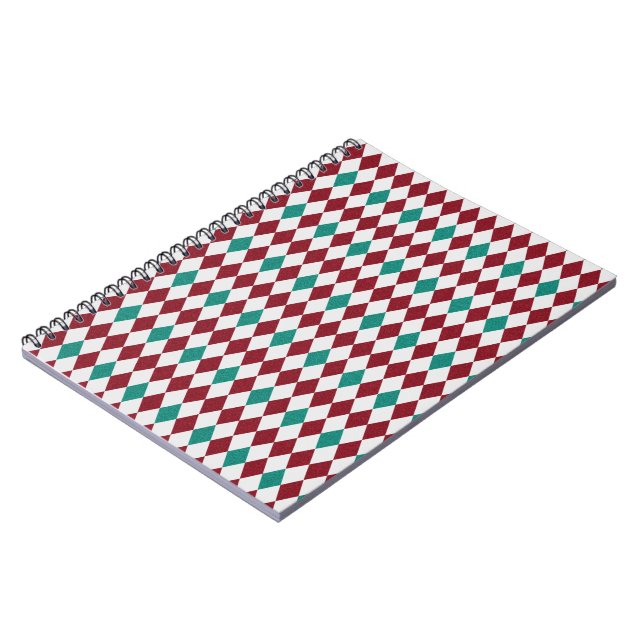 Cuaderno Purpurina de diamante rojo y azul (Lado Izquierdo)
