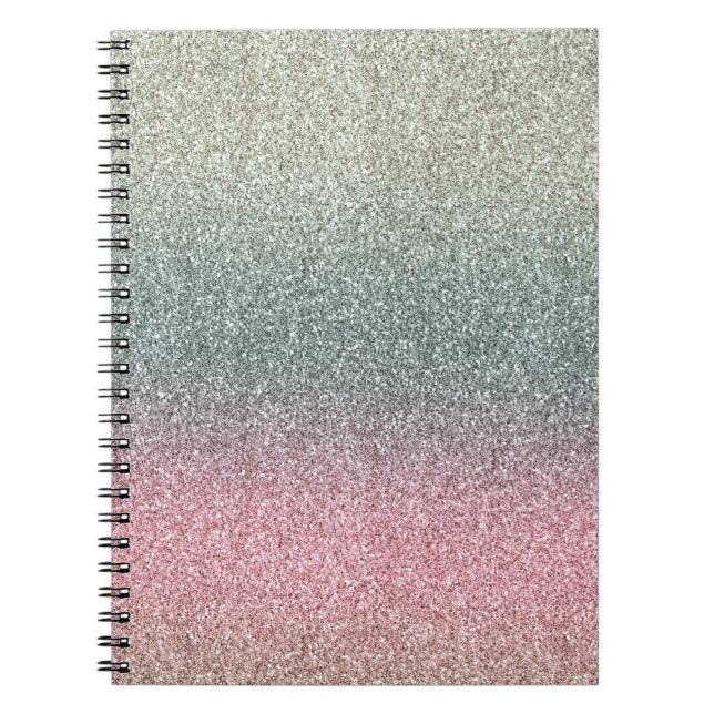 Cuaderno Purpurina de espuma de tinta Verde azulada rosa de (Frente)