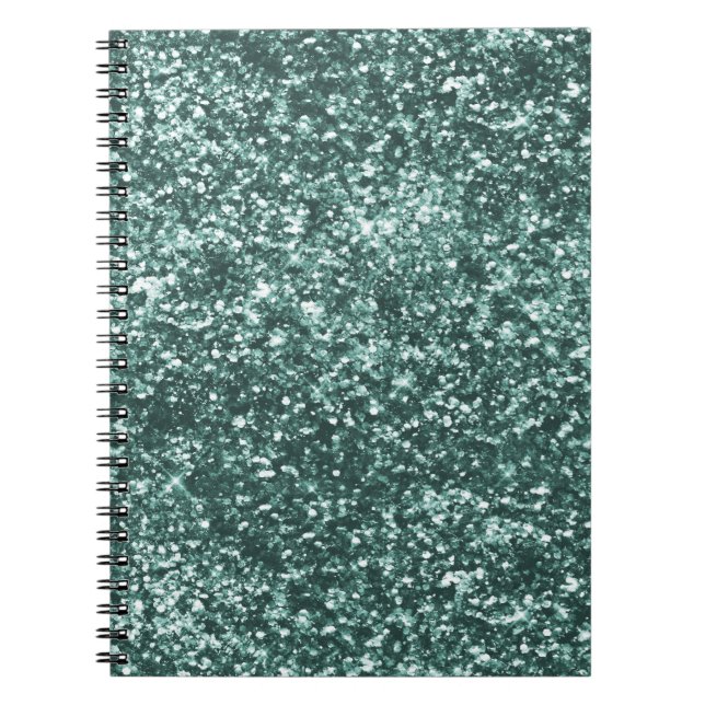Cuaderno Purpurina de espuma verde esmeralda (Frente)