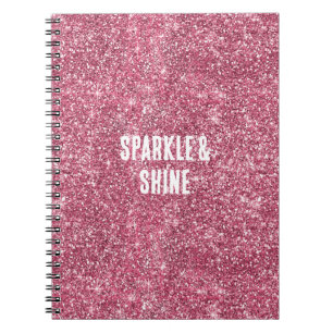 Cuaderno Purpurina de Faux Rosado
