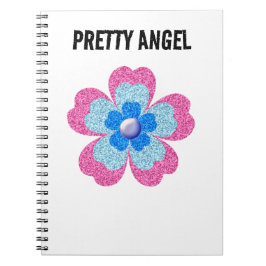 Cuaderno purpurina de glamour rosa