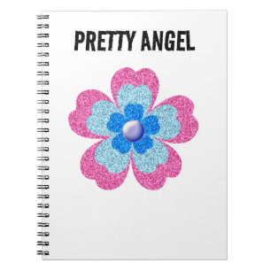 Cuaderno purpurina de glamour rosa