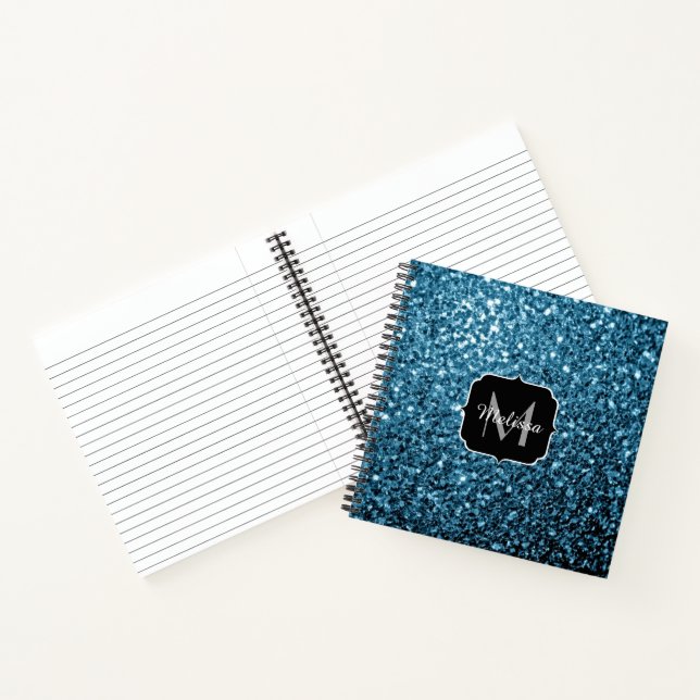 Cuaderno Purpurina de imitación azul claro para el bebé chi (Interior)