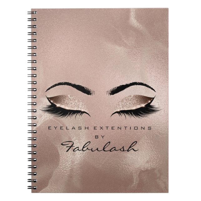 Cuaderno Purpurina de latigazos Ojos maquillaje Rubor Rosa  (Frente)