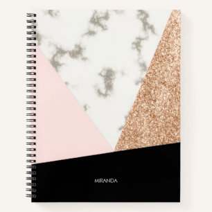 Cuaderno Purpurina de mármol Rosa Mosaic