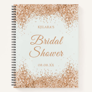 Cuaderno Purpurina de oro Boda de ducha de novia