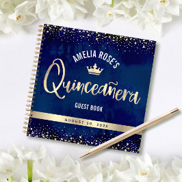 Cuaderno Purpurina de Oro de la Marina - Tiara Quinceañera