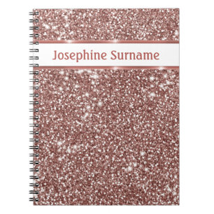 Cuaderno Purpurina de oro falso Rosa  Textura Aspecto y Per