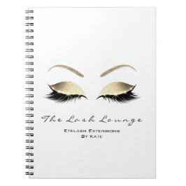 Cuaderno Purpurina de oro Ojos maquillaje Belleza Nombre bl