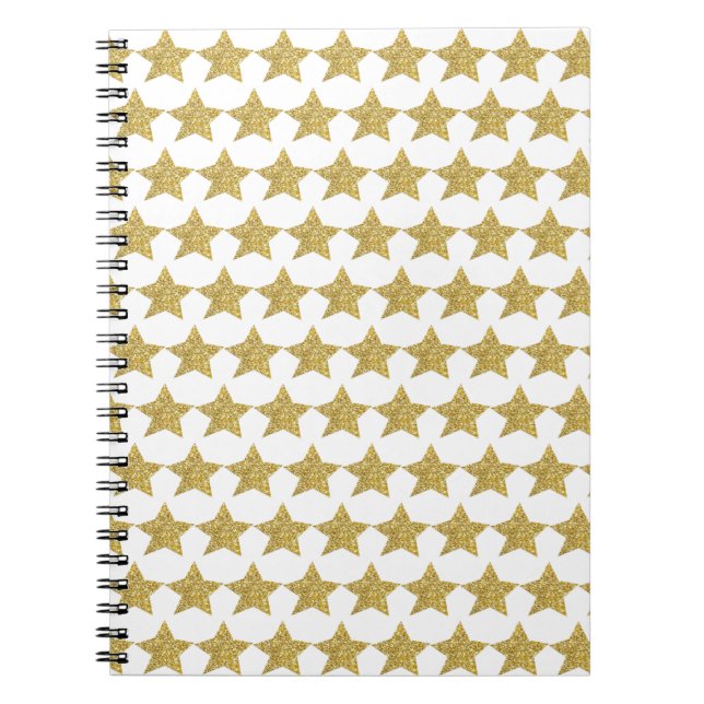 Cuaderno Purpurina de oro Stars White (Frente)