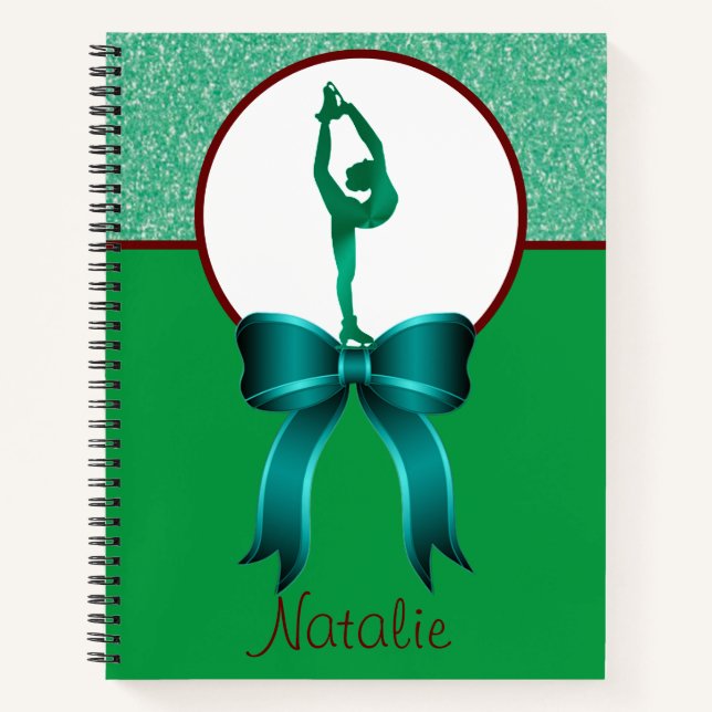 Cuaderno Purpurina de patinaje artístico y portátil Bow (Anverso)