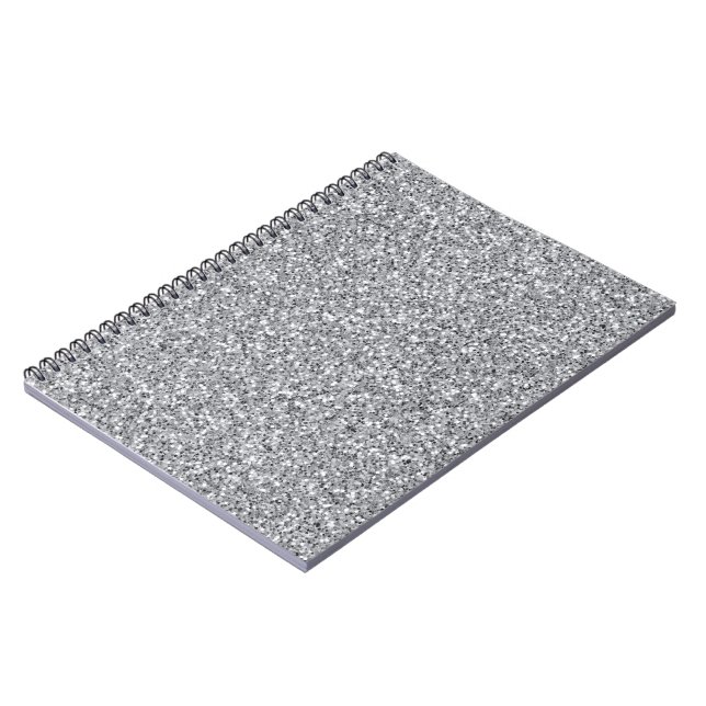 Cuaderno Purpurina de plata metálica (Lado Izquierdo)