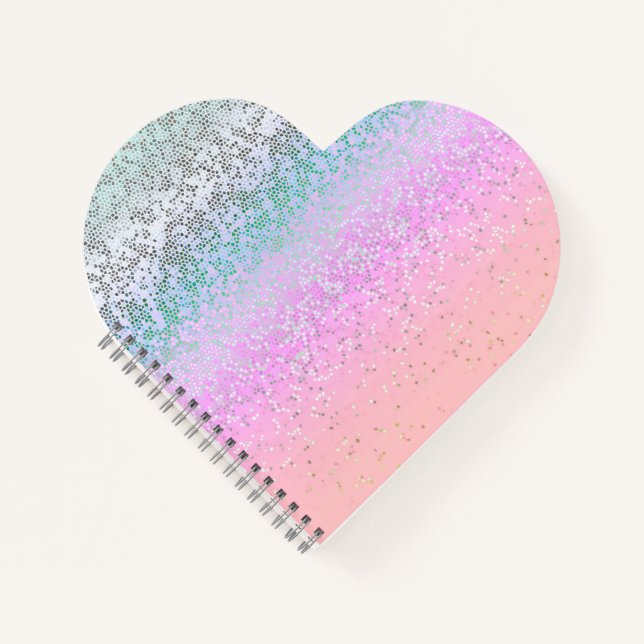 Cuaderno Purpurina de portátil espiral  estrella polvo (Anverso)