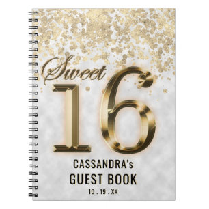 Cuaderno Purpurina de Relieve metalizado de Faux de Oro dul