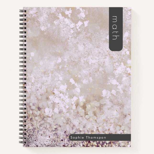 Cuaderno Purpurina de rosa espumoso (Anverso)