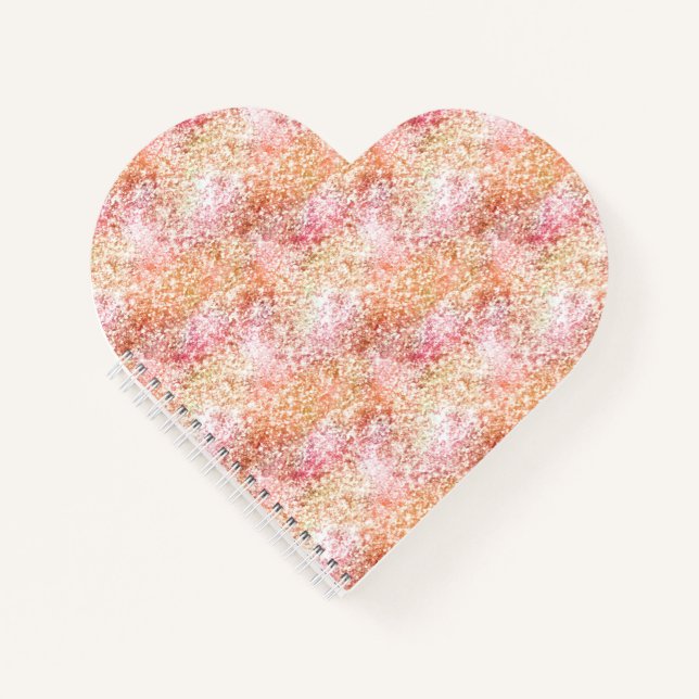 Cuaderno Purpurina de unicornio rosa (Anverso)