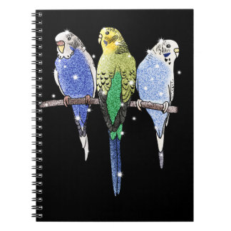 Cuaderno Purpurina del Budgerigar de Budgie