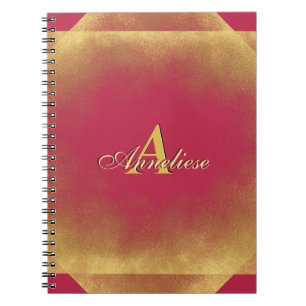 Cuaderno Purpurina dorado Viva Magenta Fab Nombre personali