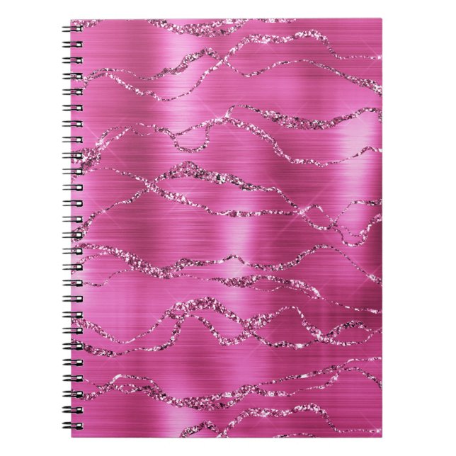 Cuaderno Purpurina Girly Pink Glitz (Frente)