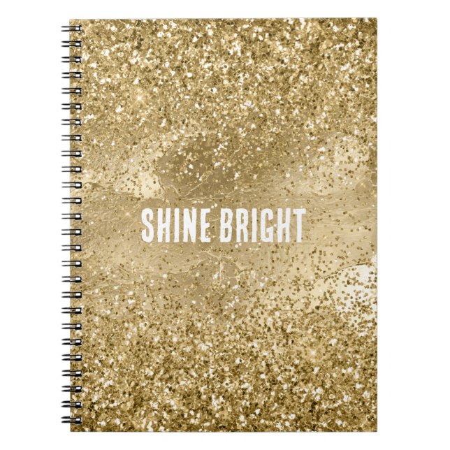 Cuaderno Purpurina Glam Gold (Frente)