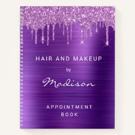 Cuaderno Purpurina Glam Purple Drip Cepillado Metalizado
