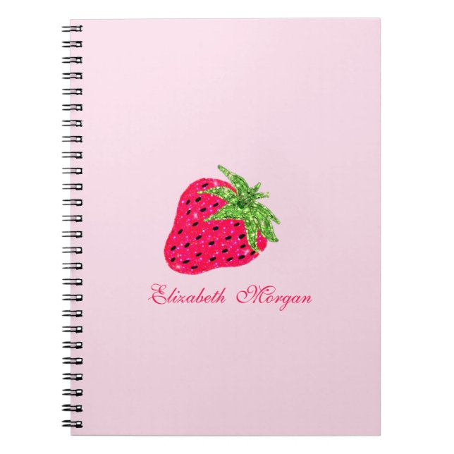 Cuaderno Purpurina Guay Fresa Rosa (Frente)