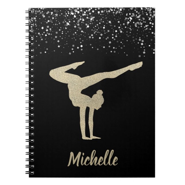 Cuaderno Purpurina Gymnastics Gold (Frente)