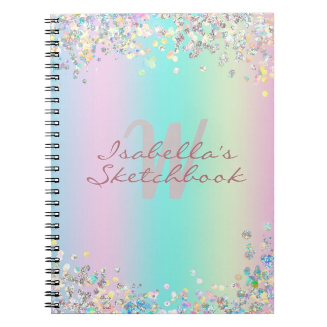 Cuaderno Purpurina Holográfica Unicorn (Frente)