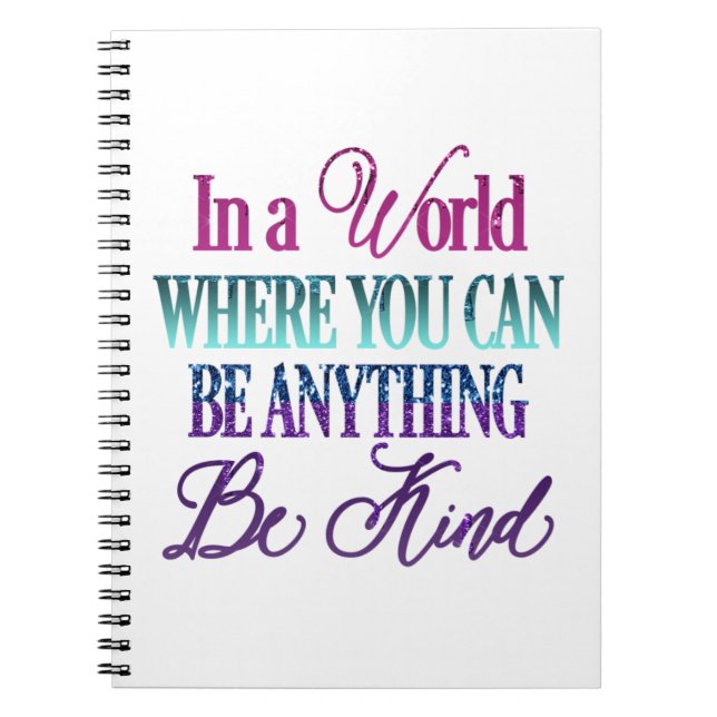 Cuaderno Purpurina Inspirador colorido (Frente)