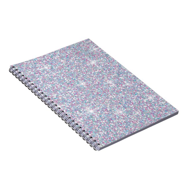 Cuaderno Purpurina iridiscente blanco (Lado Derecho)