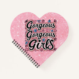 Cuaderno Purpurina magnífico doodle de chicas