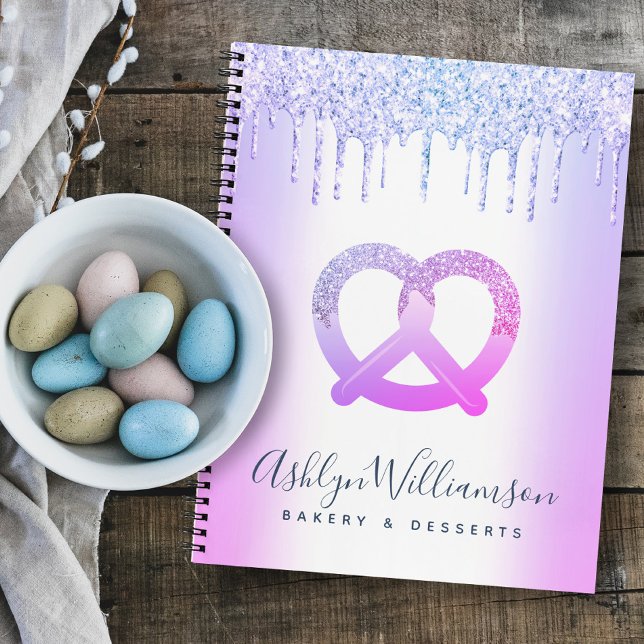 Cuaderno Purpurina morado dedique panadería a pastelero che (Subido por el creador)