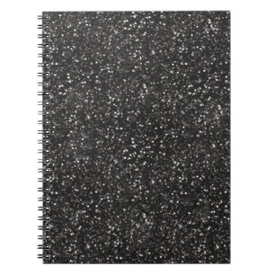 Cuaderno Purpurina negro gris gris plateado oscuro