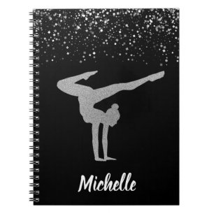 Cuaderno Purpurina plateado de gimnasia