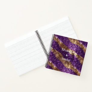 Cuaderno Purpurina Purple Gold Sparkle