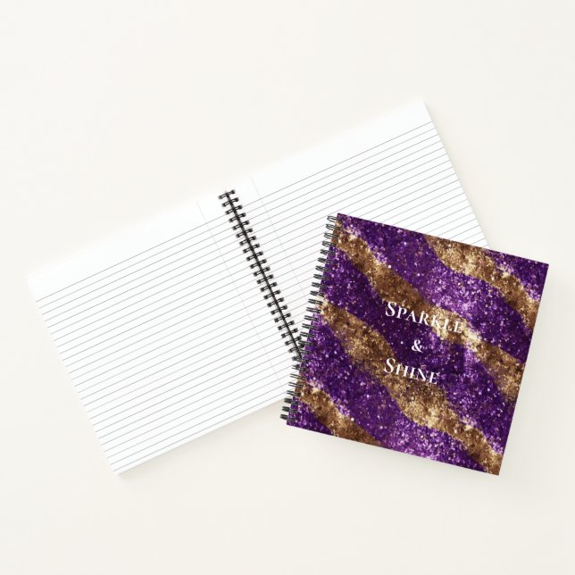 Cuaderno Purpurina Purple Gold Sparkle (Interior)