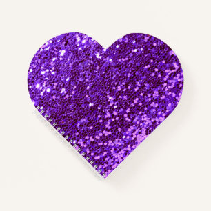 Cuaderno Purpurina púrpura Bling Sparkle Brillante Giro Mo