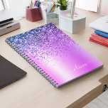 Cuaderno Purpurina púrpura Esparkle Glam Monograma Metaliza<br><div class="desc">Purpurina De Esparkle Metálico De Relieve metalizado Púrpura Faux Cepó Con Un Monograma Metalizado El Planificador De Portátiles De Espiral. Esto hace que el dulce perfecto cumpleaños 16, boda, ducha de novia, aniversario, ducha de bebé o fiesta de soltera sea regalo para alguien que ama el lujo glam y los...</div>