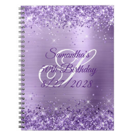 Cuaderno Purpurina Relieve metalizado púrpura claro 50 cump