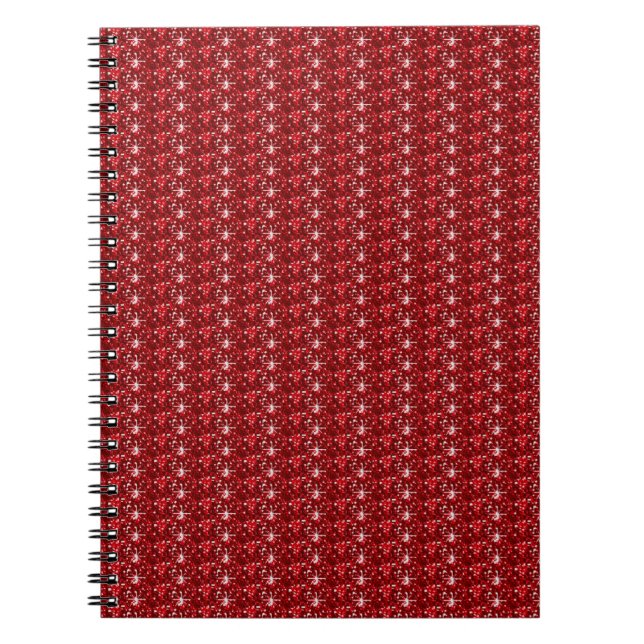 Cuaderno Purpurina rojo oscuro para portátiles (Frente)