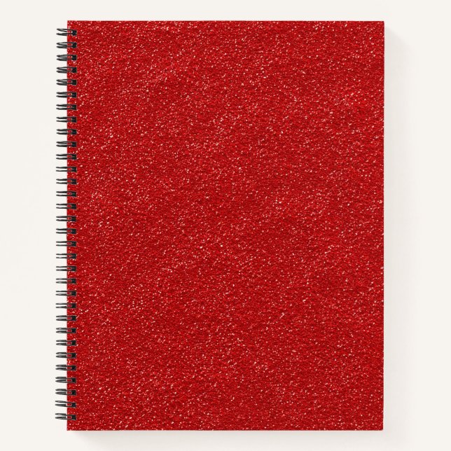 Cuaderno Purpurina Rojo, Sparkly, Purpurina de fondo (Anverso)