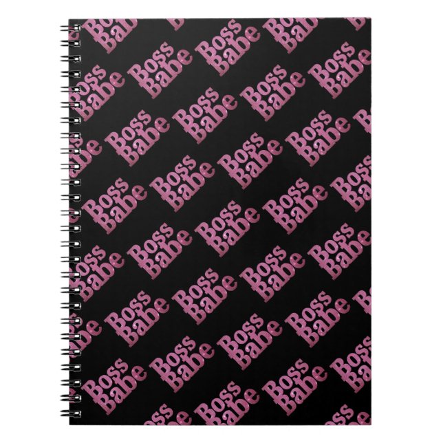 Cuaderno Purpurina Rosa Boss Babe (Frente)