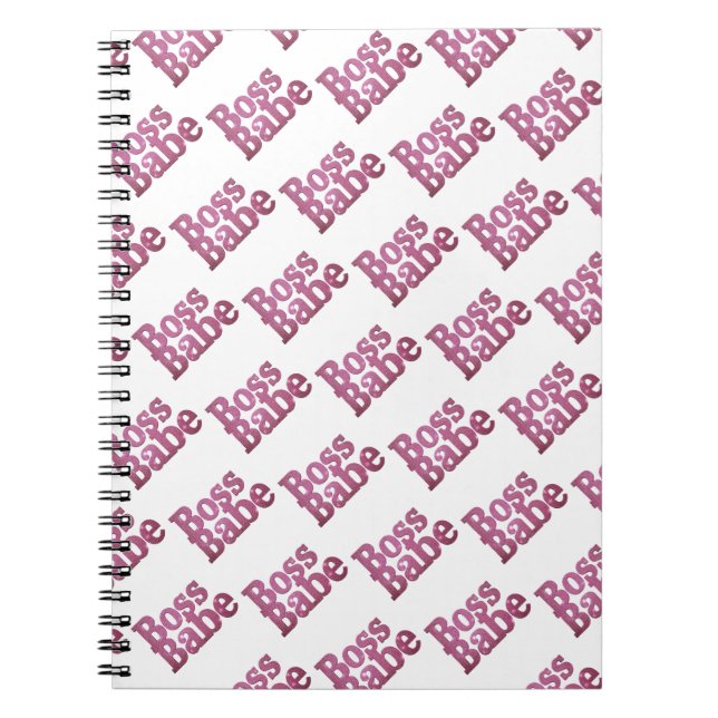 Cuaderno Purpurina Rosa Boss Babe (Frente)